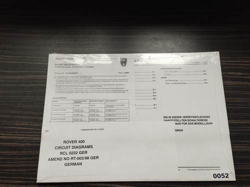 052 rover werkstatthandbuch - 052,