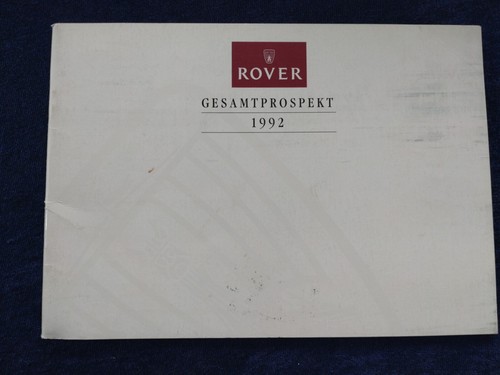 Rover gesamtprospekt programm - rover,