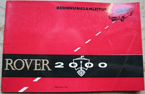 Rover 2000 betriebsanleitung - rover,